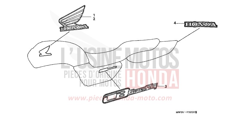 MARKE von CB1300 Super Bold'or ABS SCHWARZ (NH1) von 1999